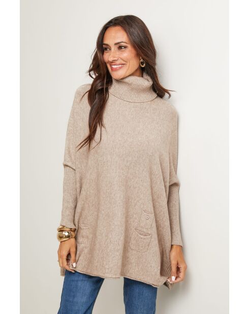 Poncho Augustin taupe