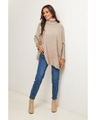 Poncho Augustin taupe