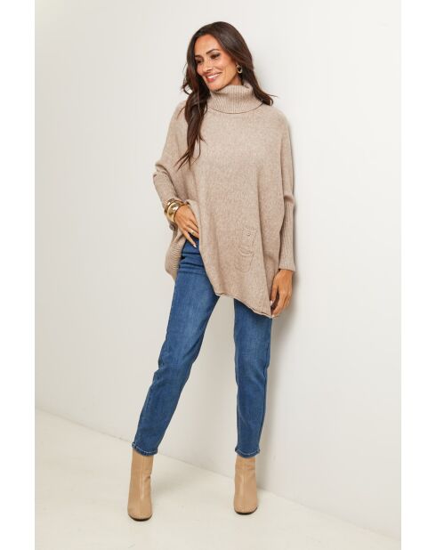 Poncho Augustin taupe