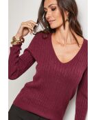 Charlie burgunderfarbener Pullover