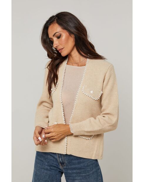 Vest in sterling taupe