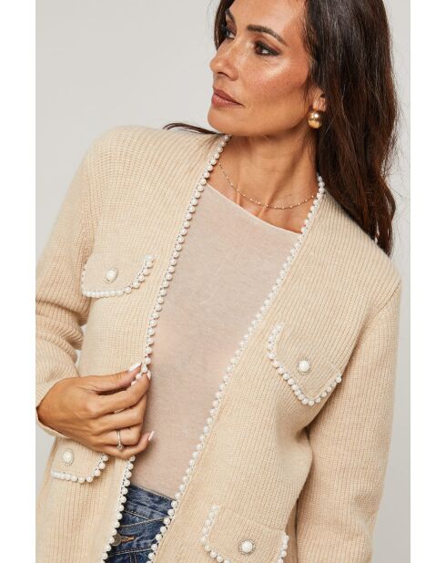 Vest in sterling taupe