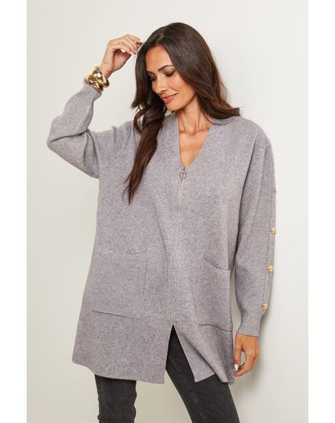 Gilet Henriette gris