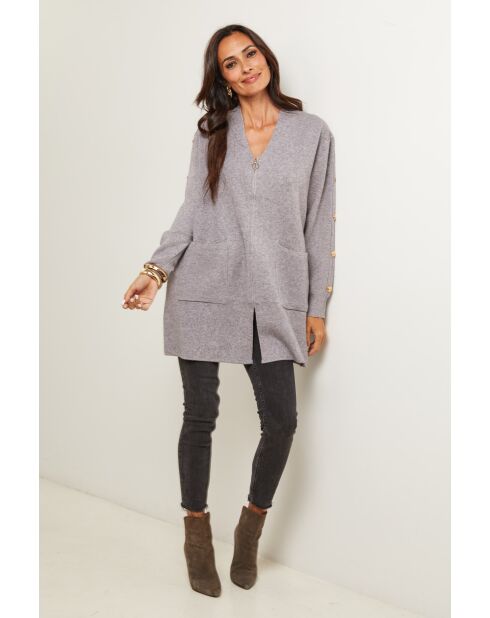 Gilet Henriette gris