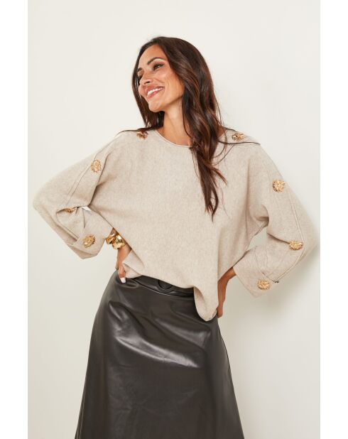 Beiger Pullover Leonard