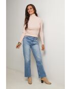 Satter rosafarbener Pullover