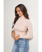 Satter rosafarbener Pullover