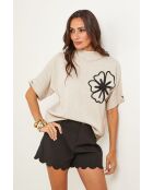 Pull Mercer beige noir