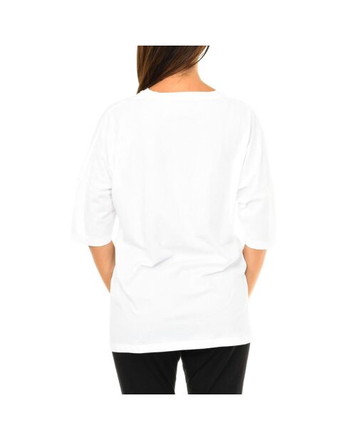 J20J204632 weißes T-Shirt mit Rundhalsausschnitt