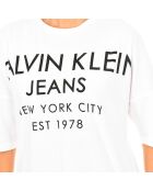J20J204632 weißes T-Shirt mit Rundhalsausschnitt