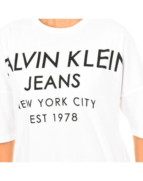 J20J204632 weißes T-Shirt mit Rundhalsausschnitt