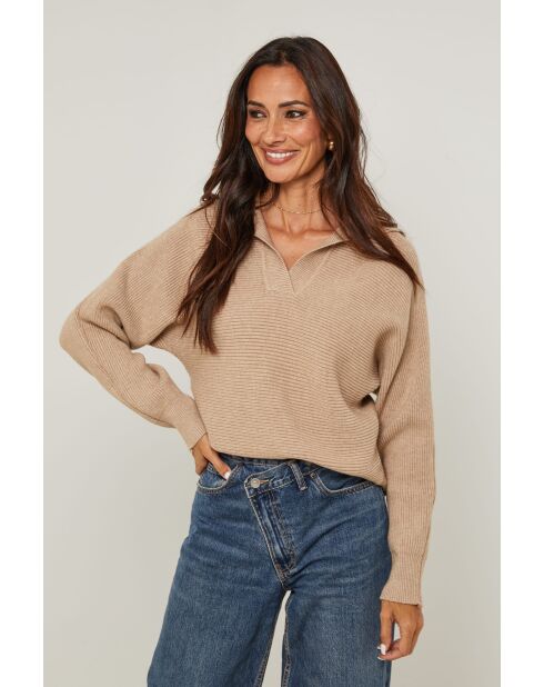 Marino taupefarbener Pullover