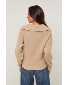 Marino taupefarbener Pullover