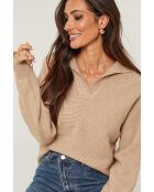 Marino taupefarbener Pullover