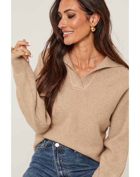 Marino taupefarbener Pullover