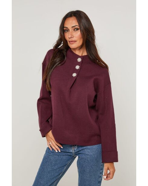 Ashford burgunderfarbener Pullover