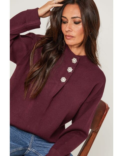Ashford burgunderfarbener Pullover