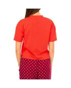 J20J206171 rotes T-Shirt und Rundhalsausschnitt