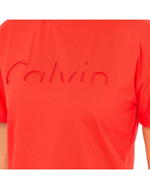 J20J206171 rotes T-Shirt und Rundhalsausschnitt