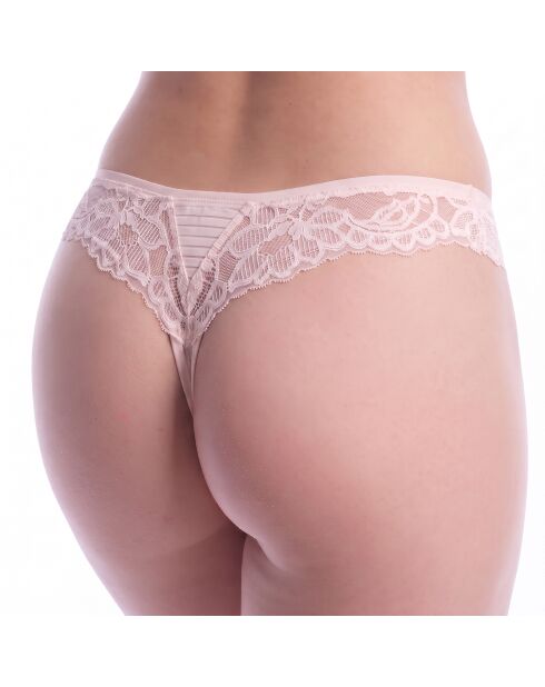 Tanga mit Spitze 50556195 rosa Stick
