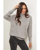 Grauer Alma-Pullover