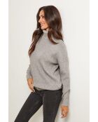 Grauer Alma-Pullover