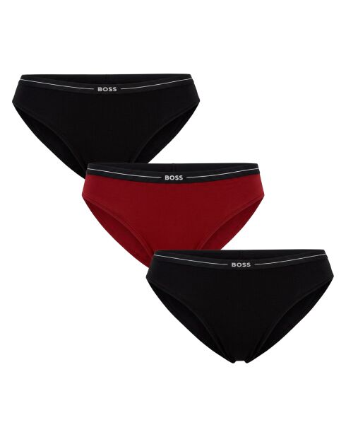 Packung mit 3 Baumwollhöschen mit Logo 50510016 schwarz und braun