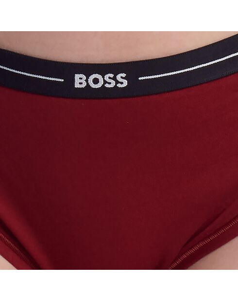 Set van 3 katoenen slipjes met logo 50510016 zwart en bruin