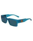 Gafas de sol rectangulares azul verdoso CKJ23623S