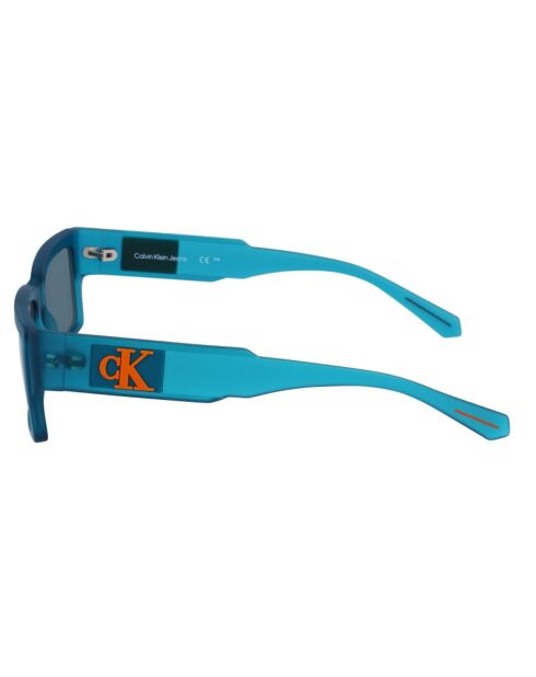 Gafas de sol rectangulares azul verdoso CKJ23623S