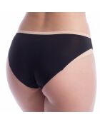Hipsterslipje van microvezel 50556256 zwart en beige