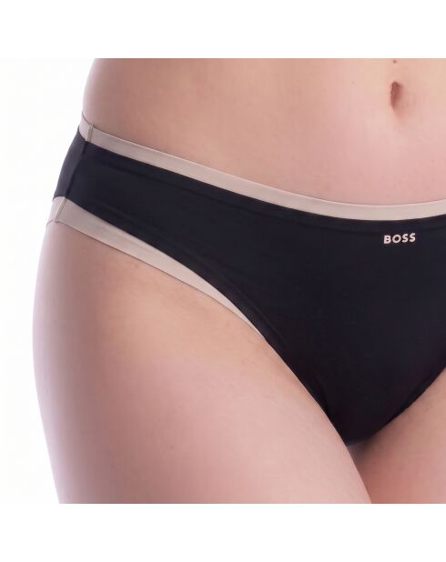 Hipsterslipje van microvezel 50556256 zwart en beige