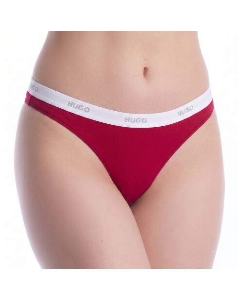 Tanga aus Baumwolle mit Logo 50557101 rot