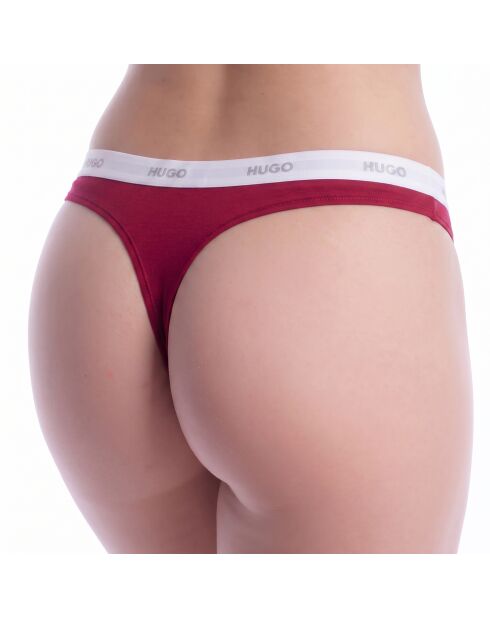 Tanga aus Baumwolle mit Logo 50557101 rot
