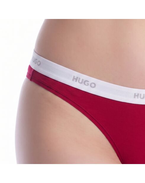 Tanga aus Baumwolle mit Logo 50557101 rot