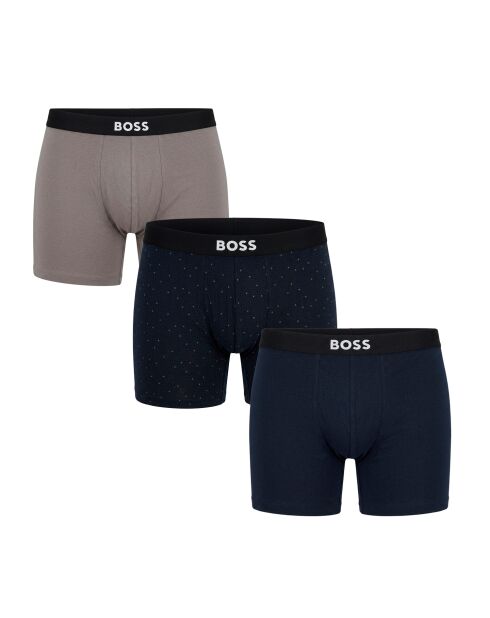 3er-Pack Boxershorts aus Bio-Baumwolle 50549856 schwarz und grau