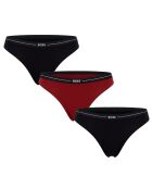 Set van 3 katoenen teenslippers met logo 50510030 zwart en bruin