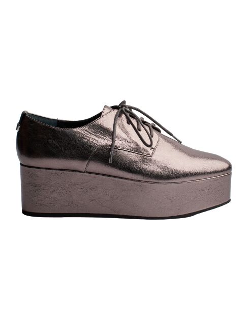 Oxford Plateauschuhe E5566 Silber