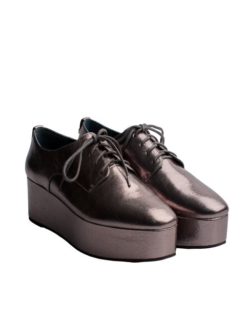 Oxford Plateauschuhe E5566 Silber
