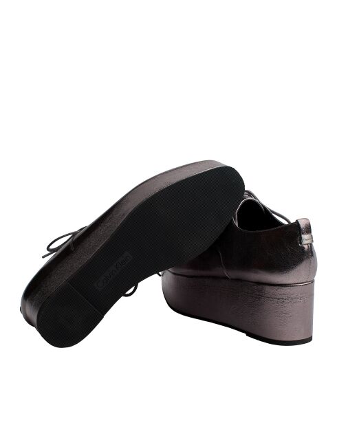 Oxford Plateauschuhe E5566 Silber