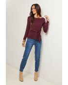Harrison burgunderfarbener Pullover