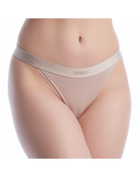 Tanga aus Baumwolle mit Logo 50520398 beige