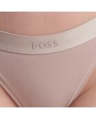 Katoenen string met logo 50520398 beige