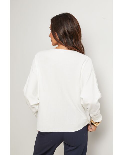Weißer Pullover Miss