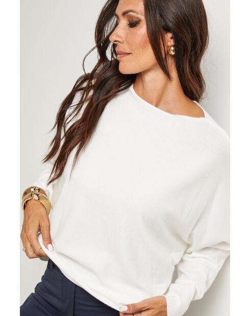 Weißer Pullover Miss