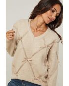 Moretti beiger Pullover