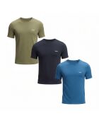 Set van 3 tanktops 50532470 blauw en groen en donker