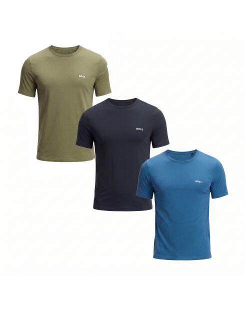 Packung mit 3 Tanktops 50532470 blau und grün und dunkel