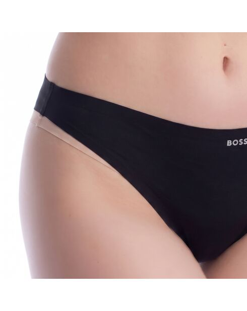 Gebreide string 50556244 zwart en beige