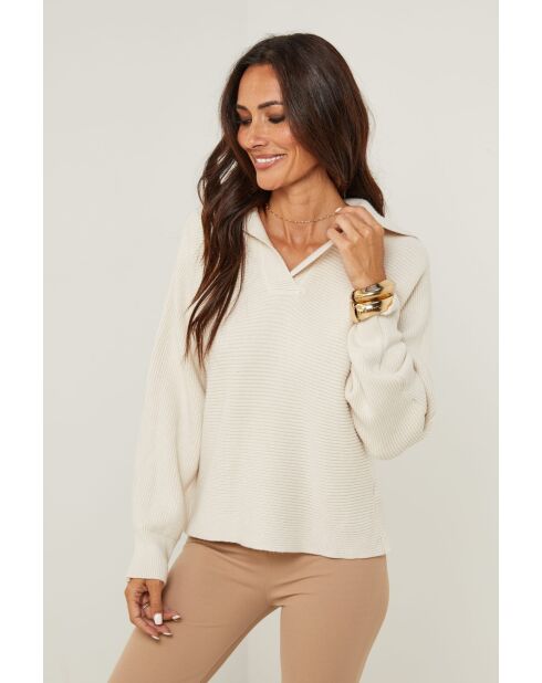 Maglione Marino ecru